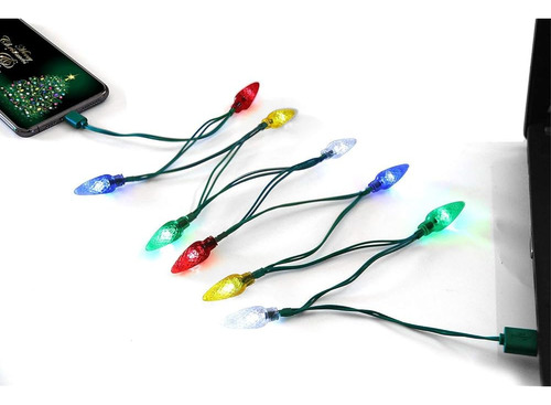 Fotbor Led Christmas Light Usb C Cable, Usb Y Bombilla Tipo 