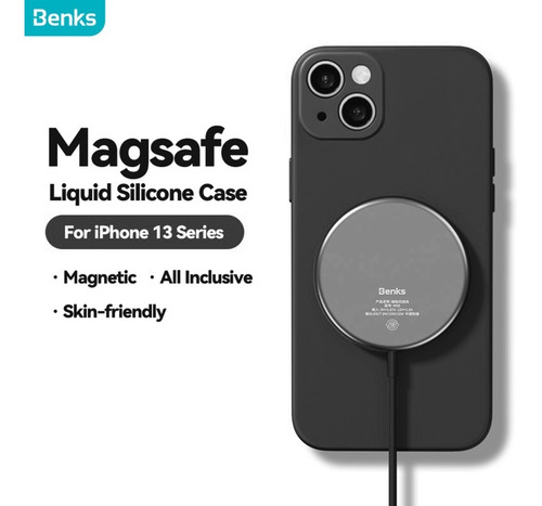 Imagen 3 de 6 de Silicone Case Magnético Benks @ iPhone 13 Mini 5.4 Magsafe