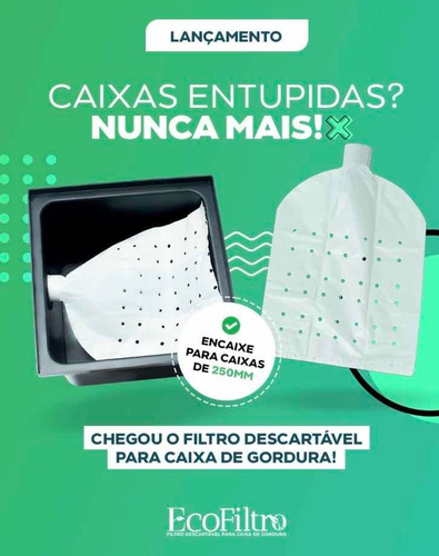 Filtro Ecológico Descartável Para Caixa De Gordura 10 Unid