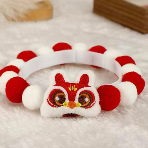 5 Collar Para Cachorros Con Bolas De Felpa, Collar