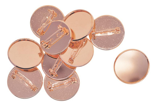 Conjunto De 10 Broches De Cabujón En Bandeja De Metal