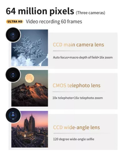 Cámara Digital 4k Ccd Cámara De Vídeo Digital De 64 Mp Con 3