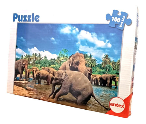 Puzzle 100 Piezas Manada De Elefantes Antex