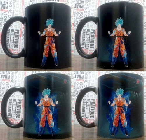 Caneca Mágica Goku Super Sayajin Deus - Dragon Ball Super