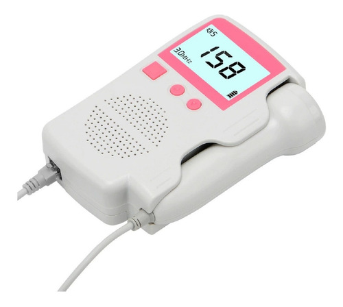 Sonar Fetal Doppler Ultrassom Ouvir Batimentos Bebe Monitor Cor Rosa