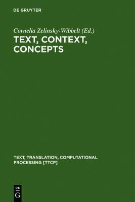 Libro Text, Context, Concepts - Cornelia Zelinsky-wibbelt