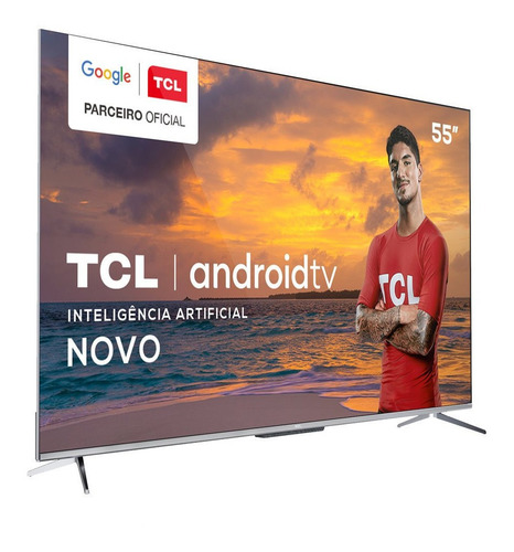 Imagem 2 de 3 de Smart Tv Led 55 Tcl 4k Android 3 Hdmi 2 Usb Wi-fi