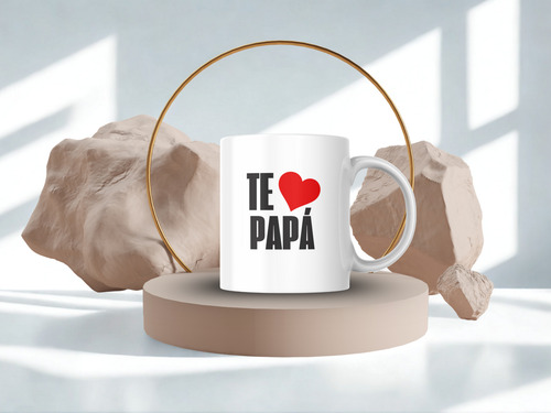 Taza Personalizable Regalo Dia Del Padre El Mejor Papá 325ml Blanca Te Amo Papá