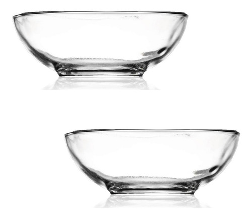 Jogo C/ 2 Tigelas De Vidro Bowl P/ Sobremesa E Petisco 410ml