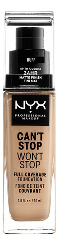 Base Can't Stop Won't Stop Nyx 24 Horas Tono Buff 30Ml