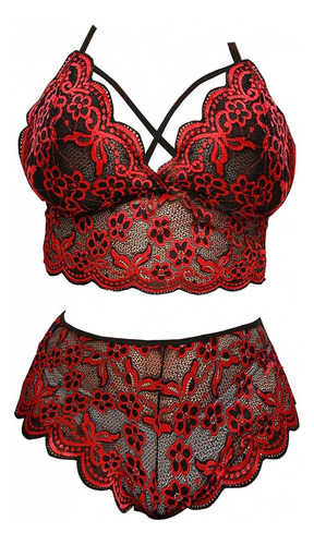 Sujetador Cómodo Inalámbrico De Encaje Sexy De Talla Grande