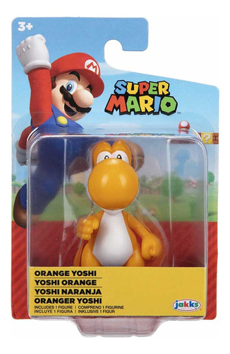 Mini Figura - Nintendo - Super Mario - Yoshi Laranja - Cand