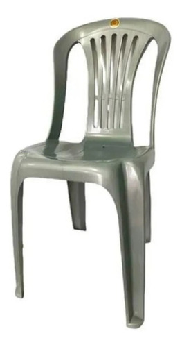 Cadeira Plástica Bistrô Maia Branco Certificadas 154 Kgs Cor Cinza