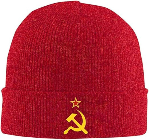Gorro De Punto Unisex Con Bandera Soviética Rusa, Gorro