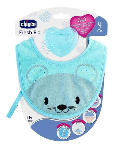 Babero Con Mordedera Chicco Fresh Bib 4m+ 