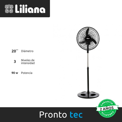 Imagen 2 de 10 de Ventilador De Pie 20'' 85w Liliana Vprn20 220v Garantia