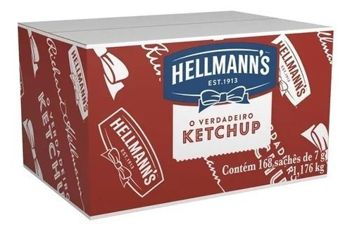 Ketchup Catchup Hellmann's Caixa Com 168 Sachês De 7g Cada