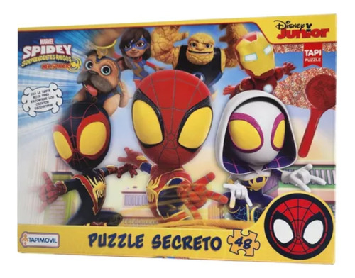 Puzzle Secreto Tapimovil Spidey Marvel 48 Piezas Rompecabeza