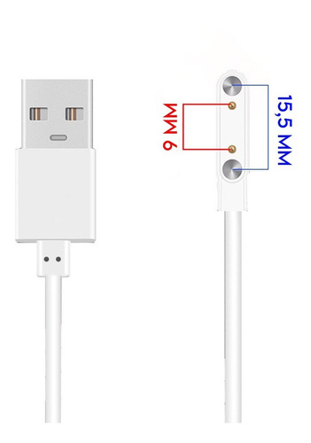 Cable Carga Magnético Para Reloj Inteligente 9 Mm 