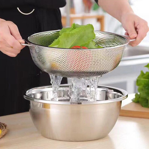 Cesta Escurridor De Pasta Con Colador De Arroz De Malla Fina
