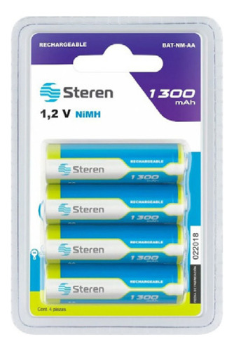 Pila Batería Recargable Aa Streen 1300 Mah 4 Unidades