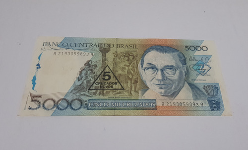 Cédula Nota 5000 Mil Cruzados (Usado)