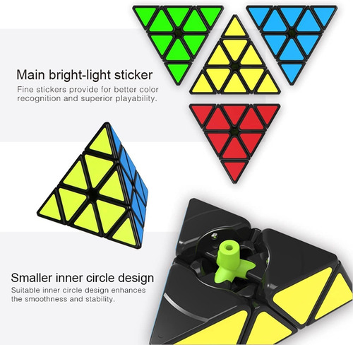 Speed Cube Set, Speed Cube Bundle De 2x2 3x3 Mirror Meg...