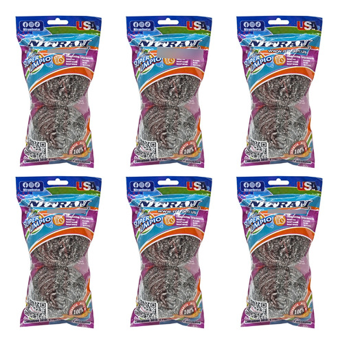 6 Bolsas De Fibra Mega, C/2 Fibras De 40 Gr Cada Una.