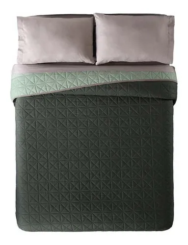 comprar Edredon Individual Ligero | Capitonado De Doble Vista Verde