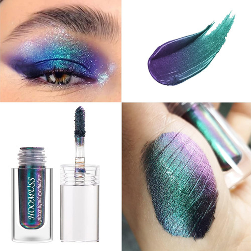 Sombra De Ojos Líquida Con Purpurina, 3 Colores, Sombras De