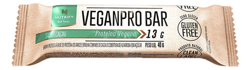 Veganpro Bar Nutrify Barra De Proteína Vegana Cacau Und