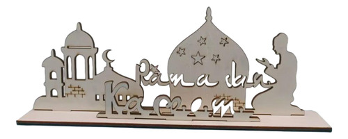 Eid Ramadán Diy Placa Hueca De Madera Adorno Estilo A