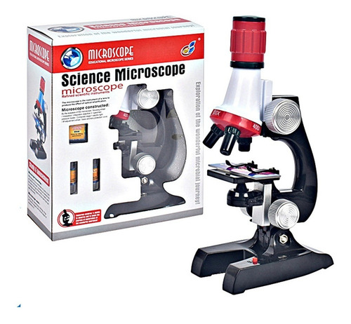 Kit Microscópio Infantil Para Ciência De Brinquedos