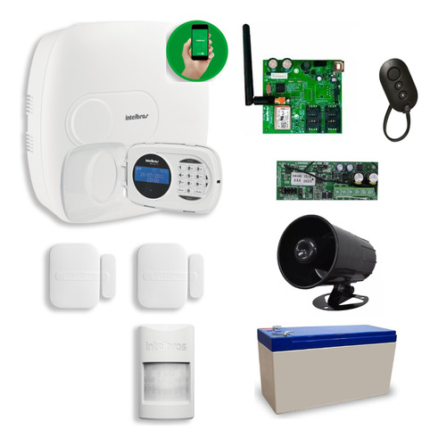 Kit Alarma Intelbras 4010 Lan/grps Inalambrica Monitoreo App