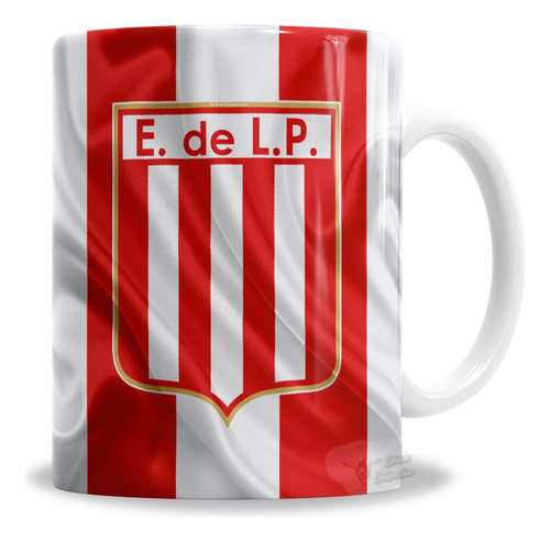 Taza De Cerámica Estudiantes Lp Bandera Con Escudo - En Caja