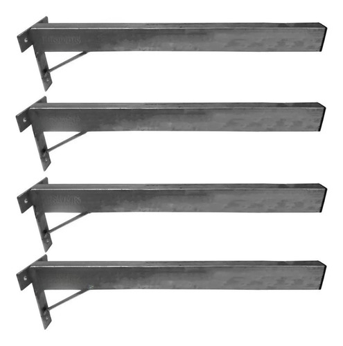 Suporte Fixar Pia Mármore/granito Balcão 50cm Grapa 4 Uni