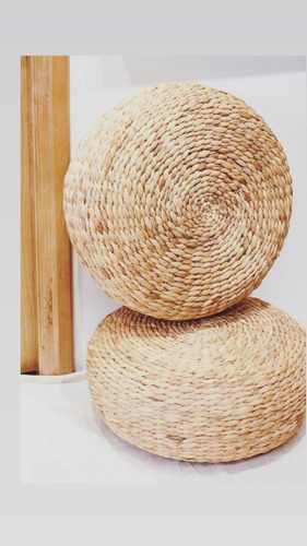 Pouf Fibra Natural De Seagrass. Redondo - Deco