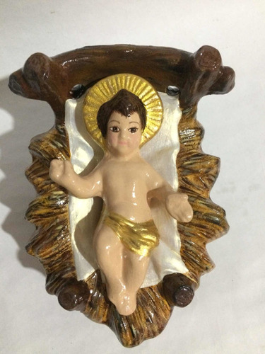 Niño Jesús Cerámica Adorno Nacimiento Pesebre 14 Cms