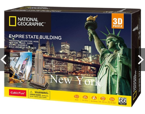 Puzzle 3d - Empire State National Geograpic - Cubicfun