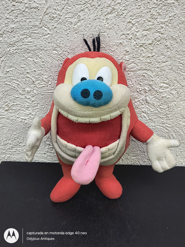 Peluche Ren & Stimpy Nickelodeon Mattel 1992 Retro Original Naranja Oscuro (Usado)