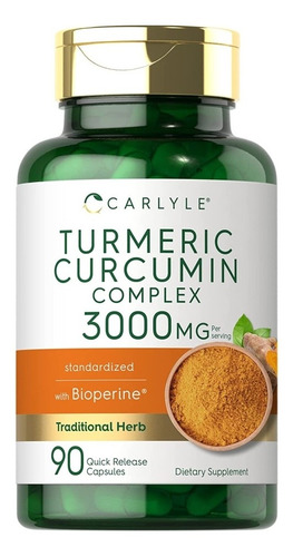 Turmeric Curcumin Bioperine Complex 3.000mg Carlyle Oferta!