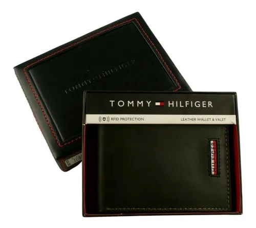 Carteira Tommy Hilfiger Proteção Roubo Rfid Preta Couro 032