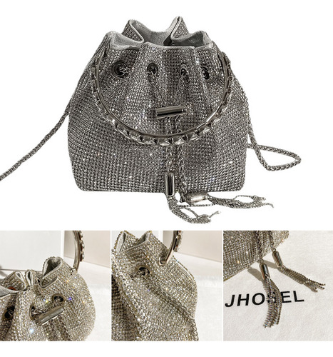 Bolso De Fiesta De Lujo Con Diamantes De Imitación Brillante