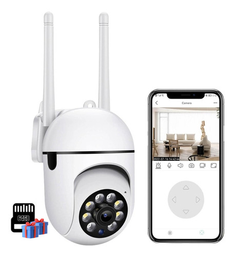 Camara De Seguridad Robotica Wifi Micro Sd 