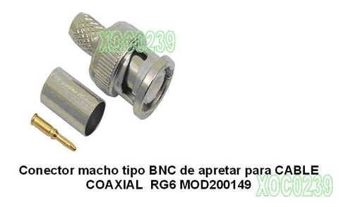 Conectores Bnc, Macho P/cable Coaxial Rg6, Cámaras, Video