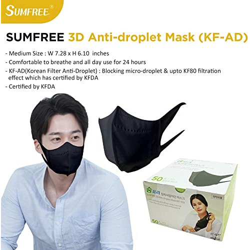 Sumfree Kf Ad Health Mask 3 Layer Protection, 100% Made In