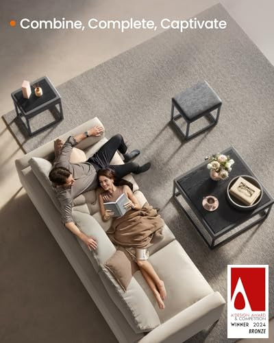 Reposapiés Otomano Rectangular Mesa Auxiliar Minimalista Mar