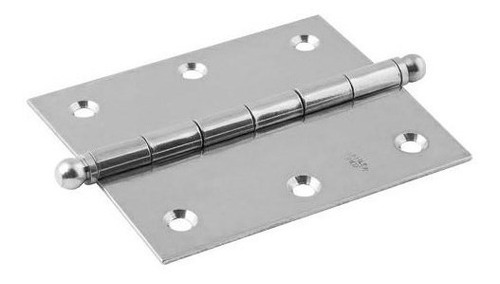 Dobradiça Inox Luxo 4 X 3 (100x75) Cartela 3pc [ 22/100x