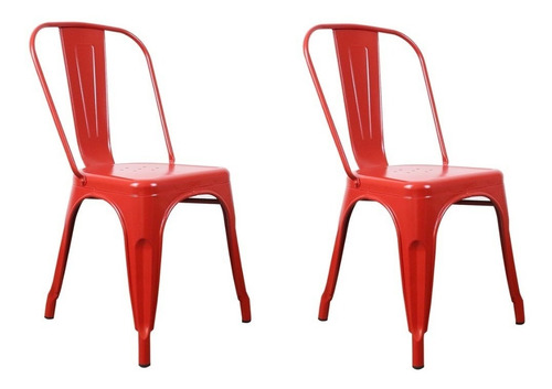 Kit 2 Cadeiras Design Tolix Iron Industrial/rústica/ferro 