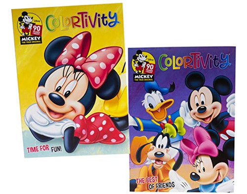 Junior Minnie Y Mickey Mouse Colortivity Activity Book Set .